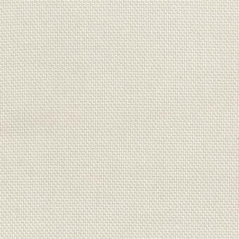 Fabric texture sample, creamy off-white, tightly woven with subtle irregular grid pattern, matte finish, natural fiber appearance.